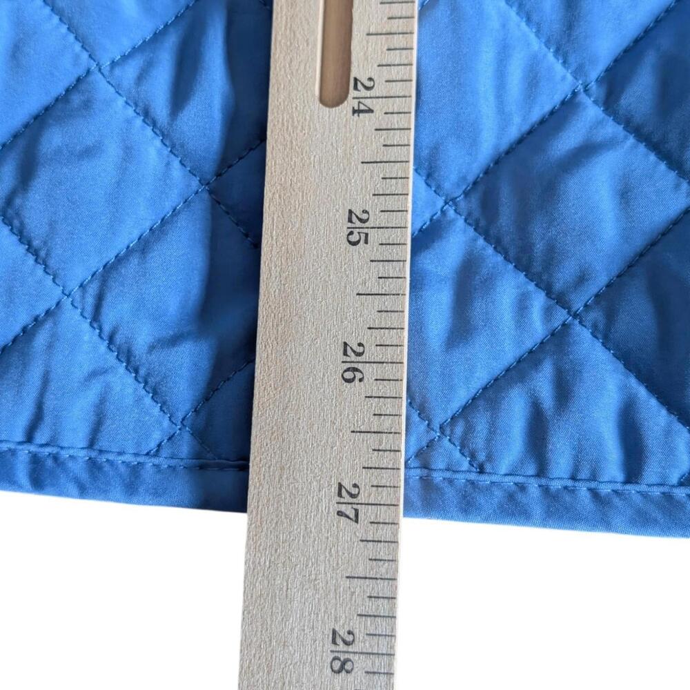 Woman Within Vest Womens Medium 14/16‎ Blue Quilted Zip Front Mock Neck Stretch - Picture 10 of 10